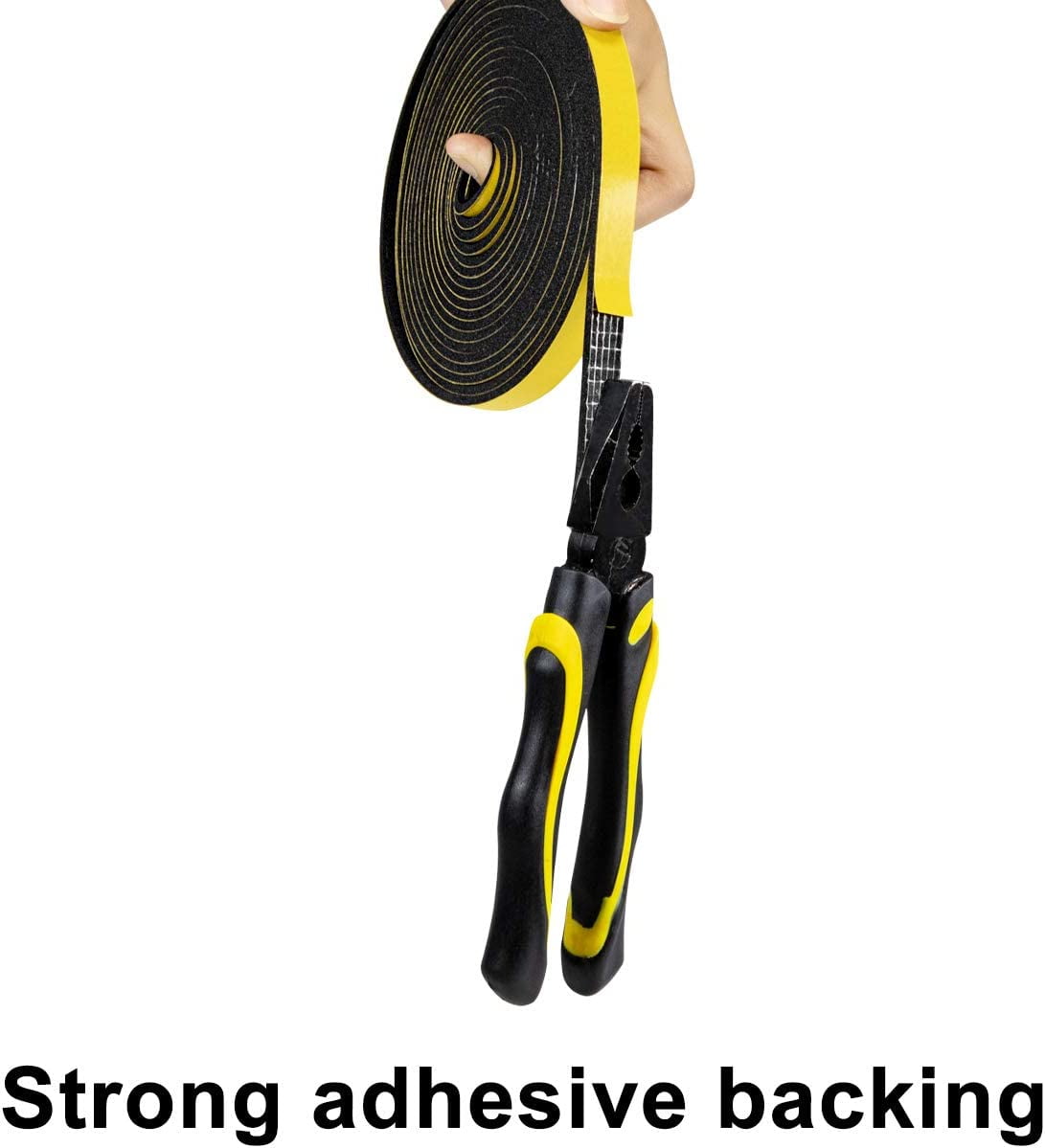 Weather Stripping for Windows 1/2 inch W x 1/4 inch T x 13 Ft Length,Foam Sealing Insulation Tape Weather Strip (Total 26 Ft Length, 2 Rolls of 13 Ft Each)