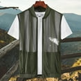 thumbnail image 4 of LADIGASU Men's Summer Breathable Mesh Filament Sun Protection Clothing Outdoor Fishing Inner Pocket Tank Coat, 4 of 8
