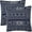 Mud Cloth Indigo, variant on · REDEARTH · Printed Throw Pillow Cushion Covers-Woven Decorative Farmhouse Cases Set for Couch, Sofa, Bed, Chair, Dining, Patio, Outdoor, car; 100% Cotton (18"x18"; Mud Cloth Indigo) Pack of 2