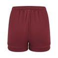 thumbnail image 4 of Mohiass Women Shorts for Seniors Summer Casual High Waisted Drawstring Wide Leg Womens Gauze Short Shorts Wine M, 4 of 6