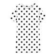 thumbnail image 7 of Spring Summer Dress for Women Ndbuld Women's Summer Oversized Loose Round Neck Short Sleeved Tie Printed Dress Todays Deals White XL, 7 of 7