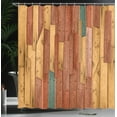 thumbnail image 3 of Ambesonne Rustic Shower Curtain, Grunge Barn Door Farm Art, 69"Wx70"L, Earth Yellow, 3 of 4