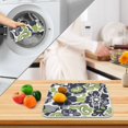 thumbnail image 3 of Yayeee Dish Drying Mat for Kitchen Counter 18" x 24" Microfiber Super Absorbent Coffee Decorative Pad, Retro Floral Pattern, 3 of 9