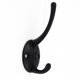 thumbnail image 1 of Paquete de 12 ganchos negros para abrigos, ganchos dobles Retro montados en la pared, ganchos negros utilitarios para abrigos, bufandas, bolsos, toallas, llaves, gorras, tazas y sombreros, 1 of 5