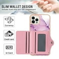 thumbnail image 3 of TECH CIRCLE Stylish Case for iPhone 12 Pro Max (6.7") - Premium TPU/PU Leather Phone Case [Built-in Wallet Feature] Lightweight Cute Marble Durable Cover, Purple, 3 of 6