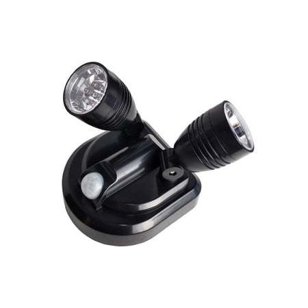 - Milex LED Spotlight 360 Degree Wireless Weatherproof Motion Detector Lamps (Black)