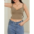 thumbnail image 4 of Michellecmm  Women Camisole Solid Color V Neck Summer Spaghetti Strap Tank Tops, 4 of 9