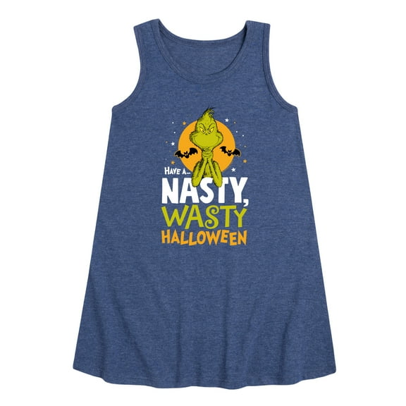 The Grinch - Grinch Nasty Wasty Halloween  - Toddler & Youth Girls A-line Dress