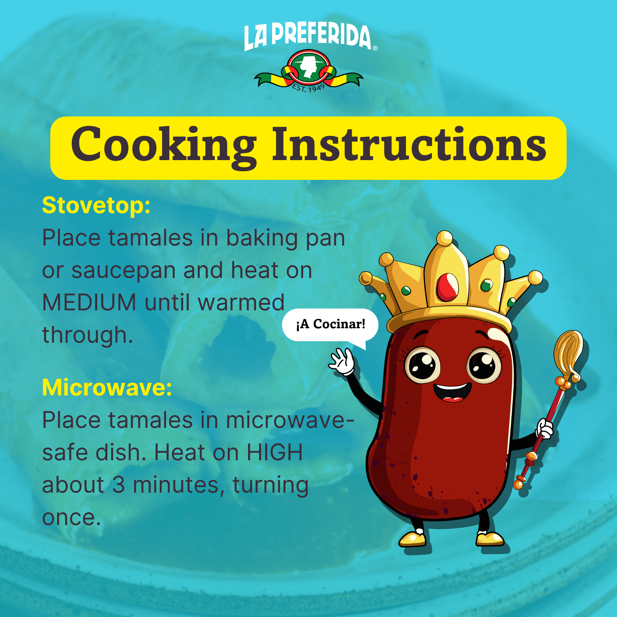 (3 pack) La Preferida Beef & Pork Tamales (in Savory Tomato Sauce)