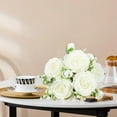 thumbnail image 5 of Taotanxi Artificial Flowers for Decoration White Peonies Fake Roses Arrangements Table Centerpiece Faux Flores for Wedding Home Vase Decor, 5 of 6