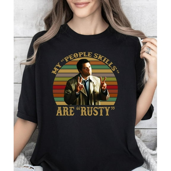 Castiel Supernatural My People Skills are Rusty###Unisex T-Shirt