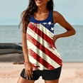thumbnail image 4 of Odbmxy Tankini Swimsuits for Women 2025 Sports Swimsuits for Women Independence Day Print Vacation Two Piece Swimwear,Red S, 4 of 6