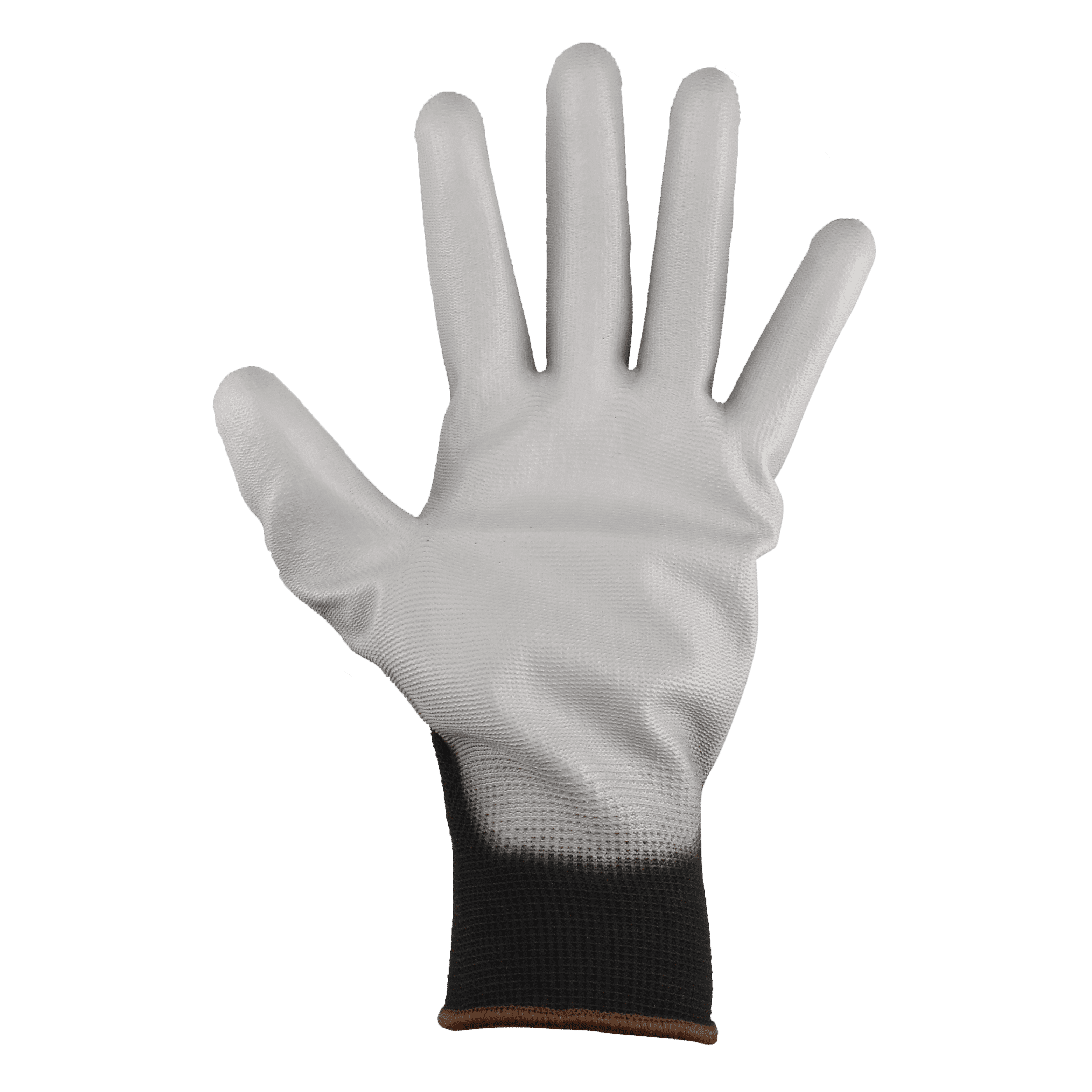Surtek Medium Size Nylon Gloves With Polyurethane Coating, Black
