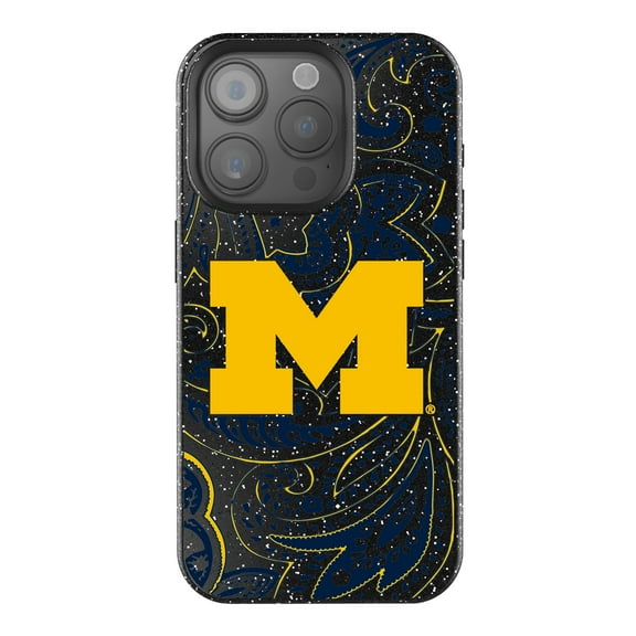 Keyscaper Michigan Wolverines Paisley Bling iPhone Case