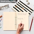thumbnail image 4 of FORMRS 1-Subject Spiral Notebook 8" x 5" College Ruled 60 Refillable Sheet A5 Hard Cover, 2 Pack, Black Abstract Stripes, 4 of 7