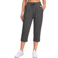 thumbnail image 3 of Fantaslook Women Capri Pants High Waisted Drawstring Summer Yoga Pants Workout Cropped Joggers Lounge Pants with Pockets, 3 of 9