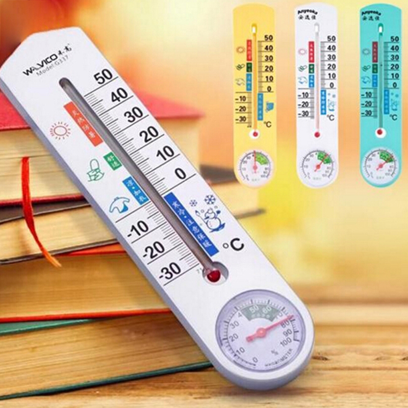 Analog Household Thermometer Hygrometer WallMounted Tester Measure