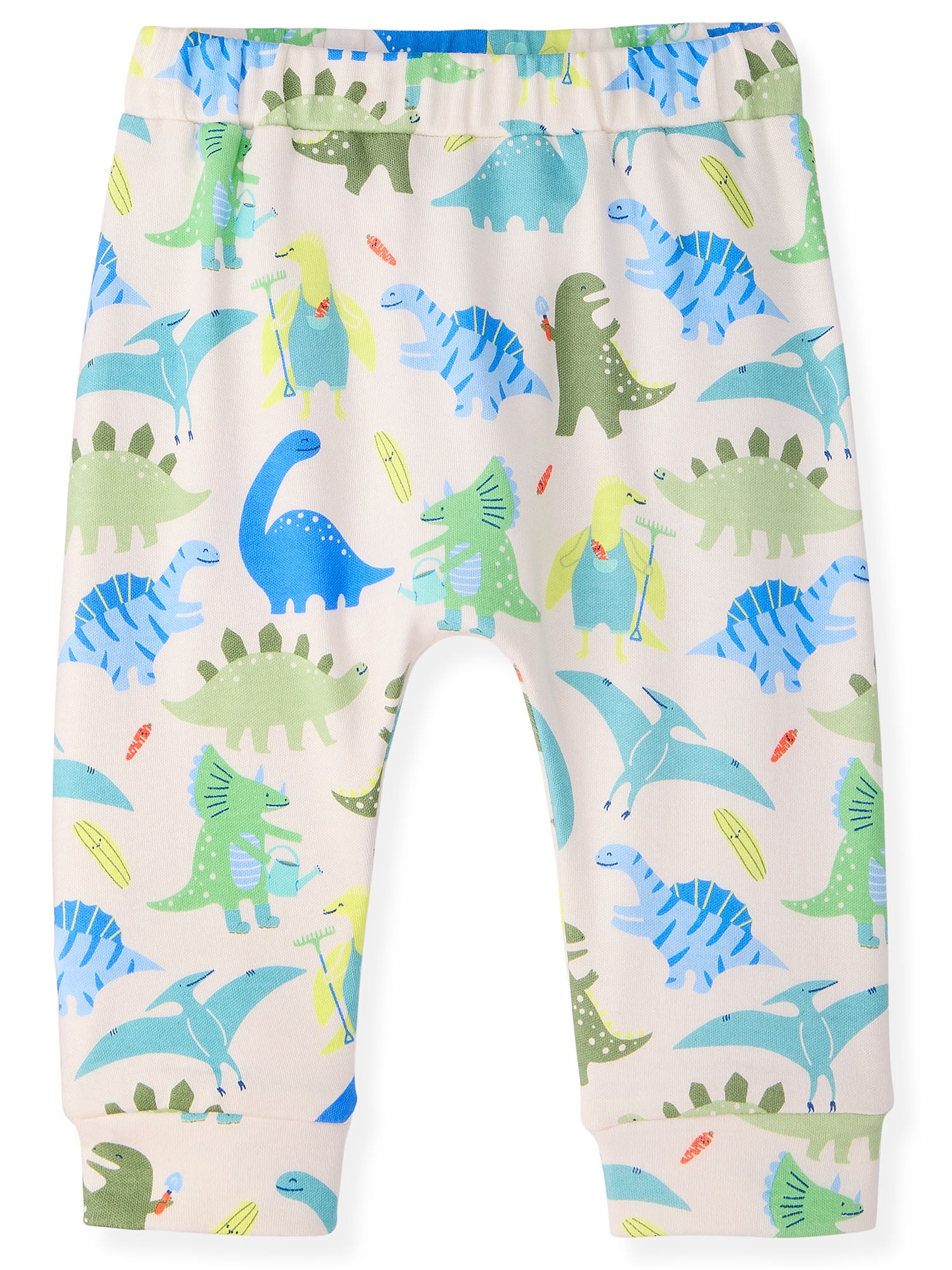 Garanimals Newborn & Baby Boy Cotton Pull-On Joggers, Solids & Prints, 4-Pack, Sizes 0 - 24M