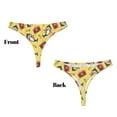 thumbnail image 3 of Balery Pineapples Sharks In Hawaiian Tangas de Algodón para Mujer con Estampado – Ropa Interior Sexy, Transpirable, G-string-4X-Large, 3 of 6