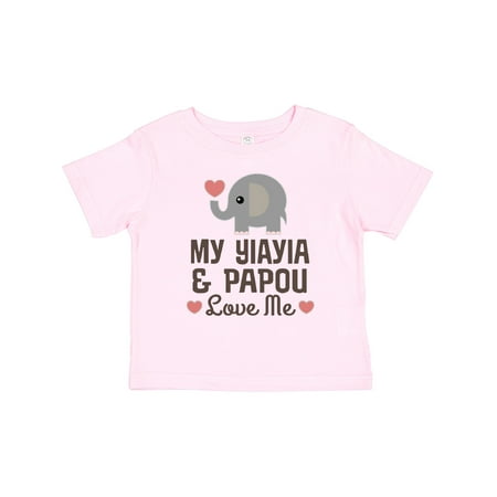 

Inktastic My Yia Yia and Papou Love Me Outfit Gift Toddler Boy or Toddler Girl T-Shirt