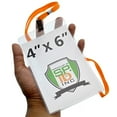 thumbnail image 2 of 10 Pack - Premium 4X6 Badge Holder with Lanyard - Heavy Duty Extra Large Badge and Credential Holders for Special Events (Max Insert 4" X 6") (Orange), 2 of 4