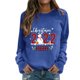 thumbnail image 1 of Sudadera de moda Gibobby con estampado navideño para mujer Cuello redondo Fit Pullover Casual Manga larga azul L, 1 of 4