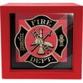 thumbnail image 1 of SPOONTIQUES 16753 FIREFIGHTER SHADOW BOX BANK, 1 of 2