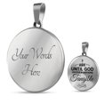 thumbnail image 4 of God Answers Scripture Necklace Stainless Steel or 18k Gold Heart Pendant 18-22", 4 of 7