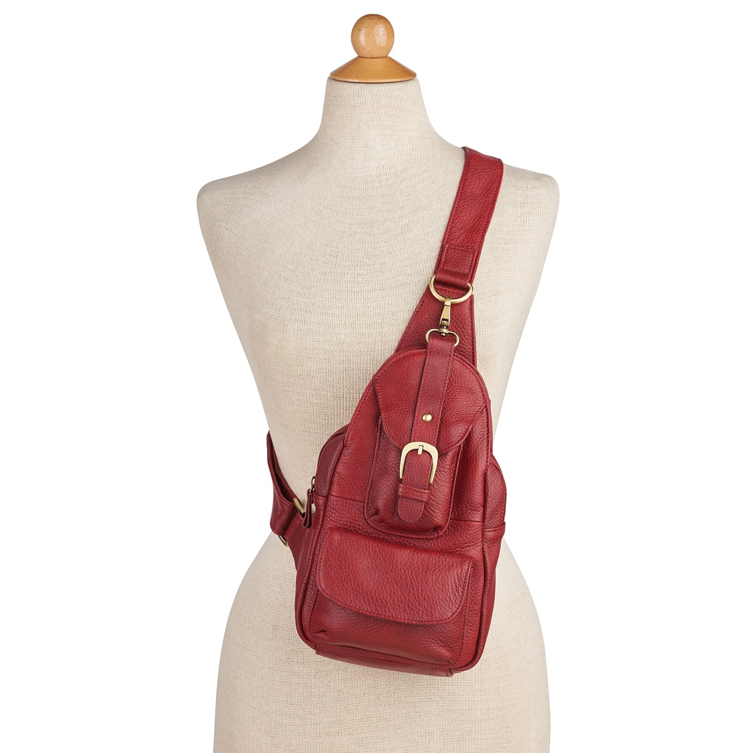 amerileather mini carrier backpack Amerileather Urban Buckle Flap Backpack; Black