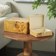 thumbnail image 2 of DecMode Storage Brown Wood Decorative Box with Natural Wood Grains and Silver Latches, 2 Count, 2 of 9