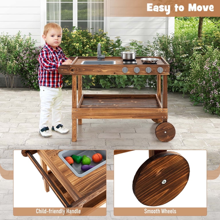 Garden Centers Costzon Kids Wooden Potting Bench - Gardening Toy With ...