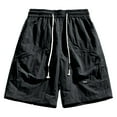 thumbnail image 4 of Men's Casual Shorts Cu Shorts Mens Tan Mens Fitness Cargo for Men Cabin Creek Men Athletic S Basketball Stretch Workout Men's Black 3XL, 4 of 5