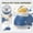C001- Blue, variant on Cat Puzzle Toy Cat Treat Dispenser Toy Slow FeederforCats Indoor Enrichment Navy Blue 1 Pc