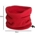 thumbnail image 3 of Visland Women Men Neck Gaiter, Fashion Casual Solid Color Adjustable Drawstring Soft Cozy Fleece Winter Face Neck Head Warm Windproof Neck Cover Scarf for Outdoor Skiing Cycling, 3 of 8