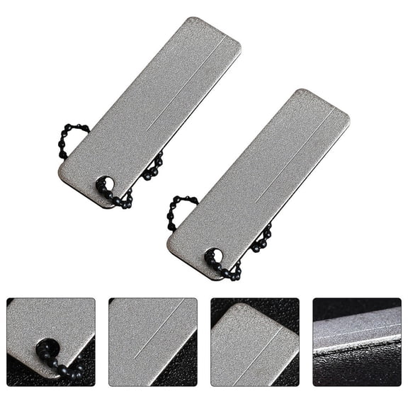 Milisten 2-Pack Mini Pocket Keychain Sharpener Abrasive Tool for Keys and Small Blades, Portable and