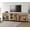Oak, variant on 3 In 1 TV Stand For Tvs Up To 100 Inch, Modern Entertainment Center With Glass Doors And Metal Legs, TV Console With Adjustable Shelf For Living Room, Bedroom,Oak