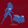 thumbnail image 2 of Junior's DC League of Super-Pets Wonder Woman and PB Silhouette  Racerback Tank Top Scarlet X Small, 2 of 4