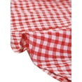 thumbnail image 5 of MODA NOVA Juniors Gingham Plaid Point Collar Bow Tie Neck Shirt Top Red M, 5 of 6