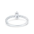 thumbnail image 3 of Vintage Twisted Marquise Wedding Engagement Ring Size-5 CZ 925 Sterling Silver, 3 of 7