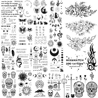 DIVAWOO Realistic Temporary Tattoo - 60 Sheets Tiny Fake Tattoos