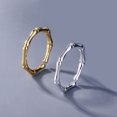 thumbnail image 4 of Anillo abierto Qarigey ajustable para mujer en plata y oro, 4 of 6