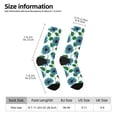 thumbnail image 2 of Hirioo Blue Sunflowers Pattern Adult Middle Tube Socks Breathable Sock Non-Pilling,Contrasting Color Design, 2 of 6