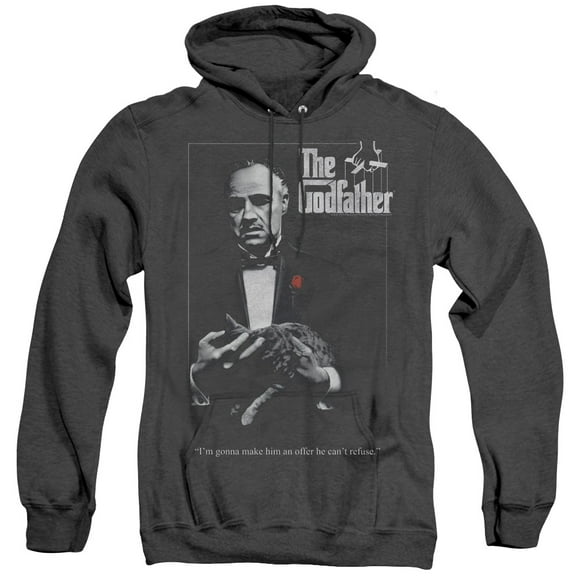 Godfather Poster Adult Heather Hoodie Sweatshirt Black