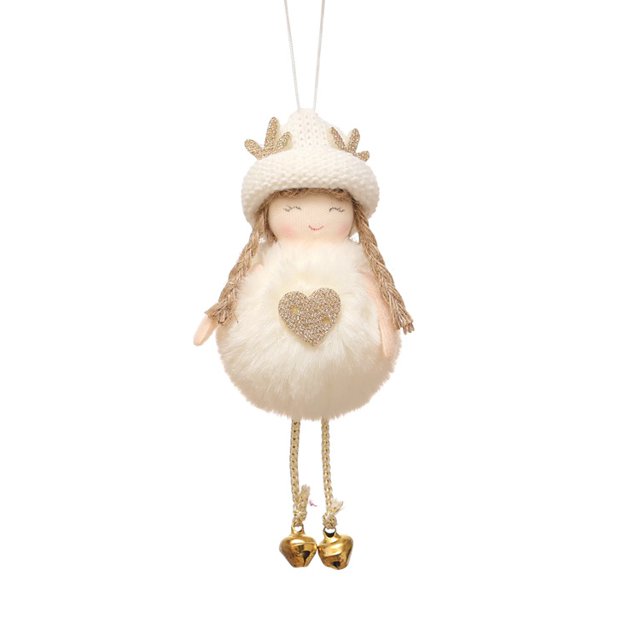 Adornos navideños colgantes, adornos navideños colgantes de ángel de alce para decoración de árbol de Navidad, muñeco de ángel, adorno navideño para fiesta en casa de Navidad, decoración de vacaciones kaili Sencillez