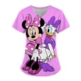 thumbnail image 4 of Uniforme de Disney para mujer, estampado 3D de Mickey Mouse, camisa de trabajo de enfermera, bata con bolsillo, uniforme de enfermería para Navidad, 4 of 5