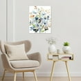 thumbnail image 3 of Watercolor Floral Canvas Wall Art Blue Watercolor Flower and Green Leaf Nature Botanical Art Wall Decor for Living Room Bathroom Bedroom Rustic Plant Picture Wall Decor Framed Wall Art,12x16 Inches, 3 of 6