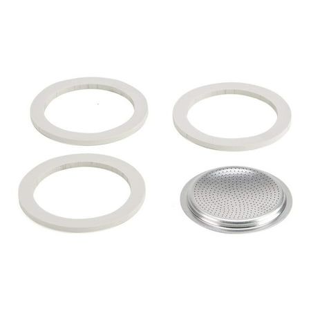 Stovetop Espresso Maker Gasket - Replacement Gasket and Filter For 3 Cup Stovetop Espresso Coffee Makers Bialetti