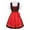 Red, variant on DeHolifer Dresses for Women Traditional Costumes Oktoberfest Carnival German Dirndl Halloween Dresses with Bowknot Watermelon Red XL