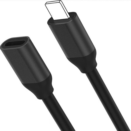 Black Lightning Extension Cable, Pass Audio Video Music Data Male to Female for iPhone 11 Pro Max XS Max XR X 8 7 6 Plus, Scalable DC Power Charging Adapter with Portable Design