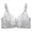 Grey, variant on Women's Strappy Padded Medium Support Yoga Workout Bra Green 100D